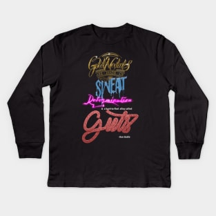 Wrestling Dan Gable Quote Kids Long Sleeve T-Shirt